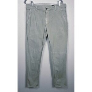 AG Adriano Goldschmied Mens Slim Chino Pants 34R Sage Green Stretch Casual